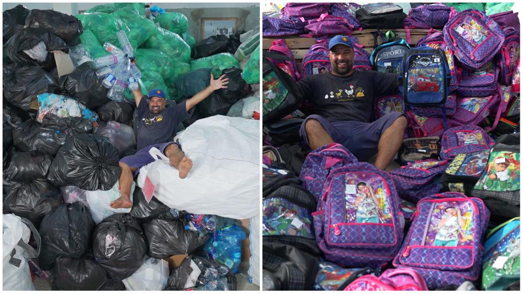En Tunisie, 21 tonnes de déchets "recyclés" en cartables scolaires En Tunisie, 21 tonnes de déchets "recyclés" en cartables scolaires